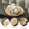Glitzhome® Gold Round Metal Embossed Decorative Trays Set
